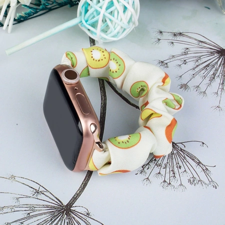 HURTEL PASEK MATERIAŁOWY DO APPLE WATCH 7 6 5 4 3 2 SE 41 40 38MM Z GUMKĄ