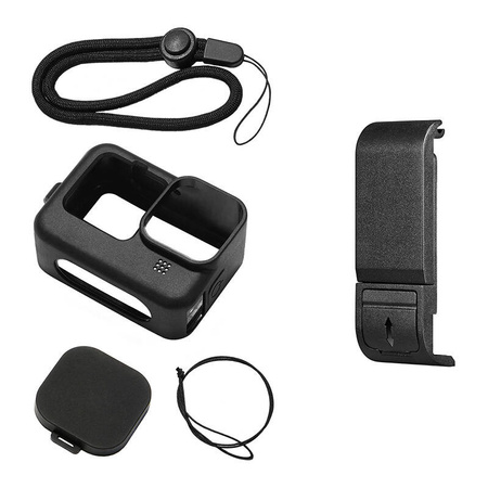 PULUZ SILIKONOWA OBUDOWA ETUI CASE DO GOPRO 9 10 11 12 CZARNA WYTRZYMAŁA