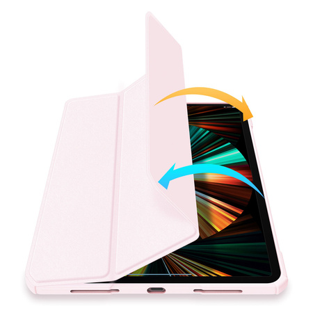 Dux Ducis Copa etui do iPad Pro 12.9'' 2021 / 2020 / 2018 pokrowiec smart cover z podstawką różowy