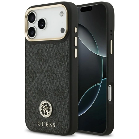 GUESS ETUI POKROWIEC DO IPHONE 17 PRO MAX 4G STRASS LOGO MAGSAFE