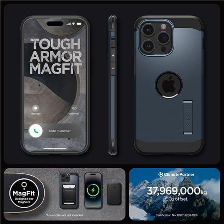 Spigen Tough Armor MagSafe, metal slate - iPhone 15 Pro Max