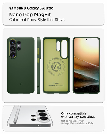 Spigen Nano Pop MagSafe, avo green - Samsung Galaxy S26 Ultra