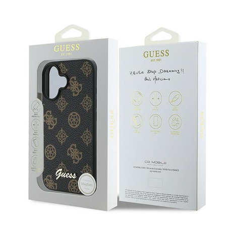 GUESS POKROWIEC DO IPHONE 16 PLUS 6.7 DO MAGSAFE HARDCASE PEONY SCRIPT PU