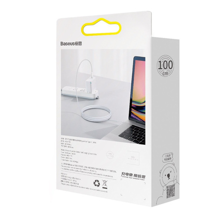 BASEUS KABEL PRZEJŚCIÓWKA USB-C DO USB-C 100W PD DO TELEFONÓW I LAPTOPÓW 1M
