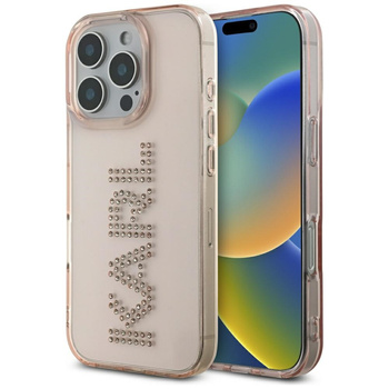 KARL LAGERFELD ETUI RHINESTONES LOGO DO IPHONE 16 PRO ELEGANCKIE I OCHRONNE