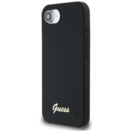GUESS ETUI POKROWIEC DO IPHONE 16E DO MAGSAFE SILICONE SCRIPT METAL LOGO