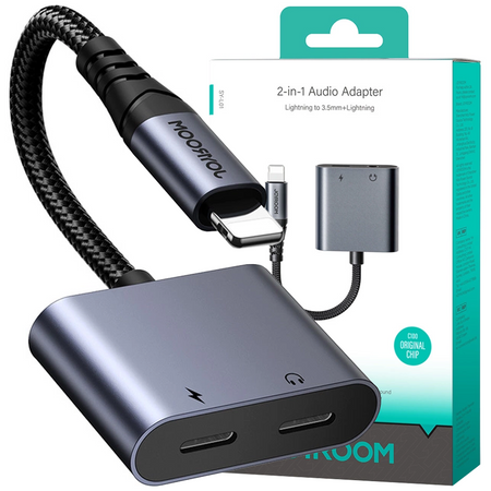 Adapter DAC 2w1 Joyroom SY-L02 Lightning do 2x Lightning - czarny