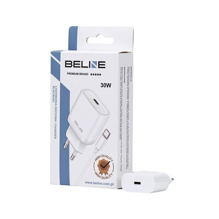 BELINE ŁADOWARKA 30W PD 3.0 DO TELEFONÓW Z KABLEM USB-C UNIWERSALNA SZYBKA