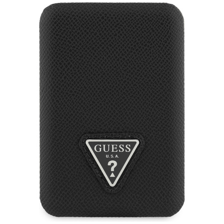 Powerbank indukcyjny Guess Grained       Triangle 5000mAh 15W USB-C MagSafe czarny