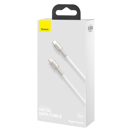 BASEUS KABEL USB-C DO USB-C 100W 1M DO ŁADOWANIA TELEFONÓW 2.0A 100W Z MOCĄ