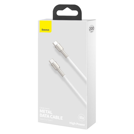 BASEUS KABEL USB-C DO USB-C 100W 2M DO ŁADOWANIA TELEFONÓW I KOMPUTERÓW 2M