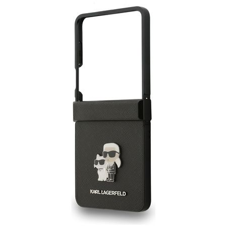 Etui Karl Lagerfeld Saffiano             Karl&Choupette Pin do Samsung Galaxy Z Flip7 czarny