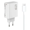 XIAOMI ŁADOWARKA SIECIOWA 67W 6.2A USB-A DO SMARTFONÓW USB-C Z KABLEM