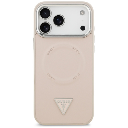Etui Guess Triangle Logo MagSafe do iPhone 17 Pro Max różowy