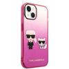 Karl Lagerfeld KLHCP14MTGKCP iPhone 14 Plus 6,7" hardcase różowy/pink Gradient Ikonik Karl & Choupette