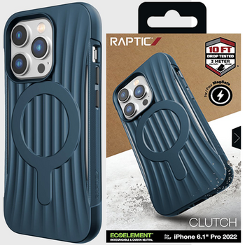 Raptic X-Doria Clutch Built Case etui iPhone 14 Pro Max z MagSafe pokrowiec plecki niebieski