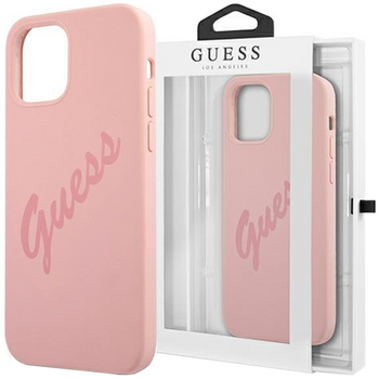 Guess GUHCP12LLSVSPI iPhone 12 Pro Max 6,7" różowy/pink hardcase Script Vintage