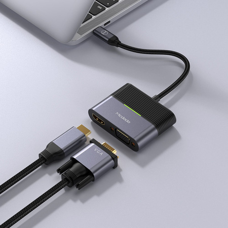 Adapter do telefonu Mcdodo  Przejœciówka USB-C do VGA + HDMI 4K