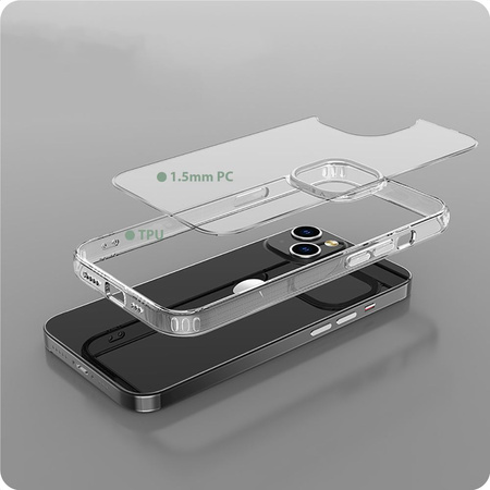 TECH-PROTECT ETUI FLEXAIR HYBRID DO IPHONE 15 PROTEKCJA EKRANU Z ALUMINIUM