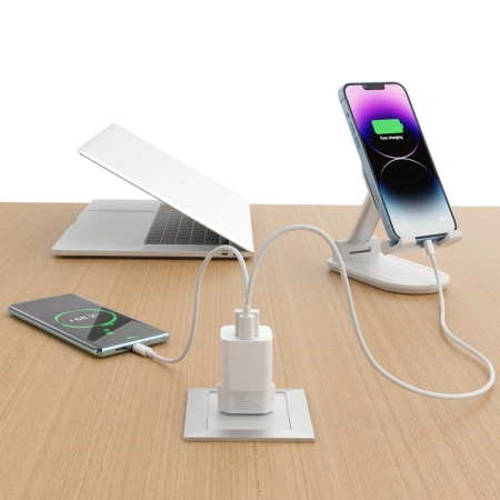 WOZINSKY ŁADOWARKA 20W USB-C USB-A DO TELEFONÓW IPHONE SZYBKIE ŁADOWANIE PD