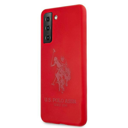 Etui U.S. Polo Assn. Silicone On Tone na Samsung Galaxy S21+ - czerwone