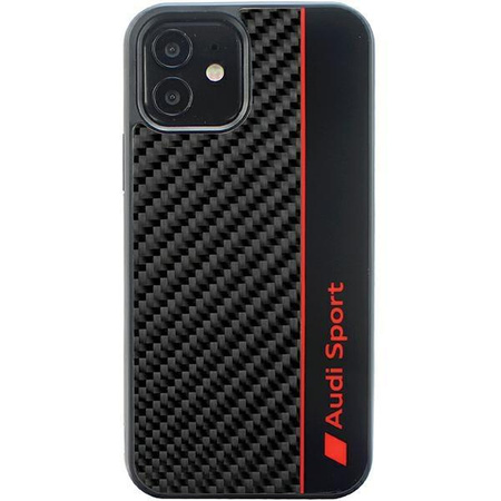 Etui Audi Carbon Fiber Stripe na iPhone 11 / Xr - czarne AUS-TPUPCIP11-R8/D1-BK