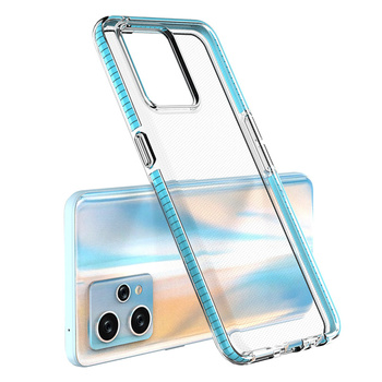 Spring Case etui Realme 9 Pro+ / Realme 9 silikonowy pokrowiec z ramką jasnoniebieskie