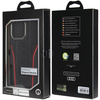 Audi Genuine Leather MagSafe iPhone 14 Pro Max 6.7 czarno-czerwony/black-red hardcase AU-TPUPCMIP14PM-R8/D3-RD