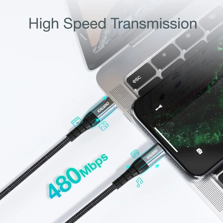 CHOETECH KABEL USB-C DO LIGHTNING DO IPHONE 12 13 14 15 3A 2M Z PEŁNYM