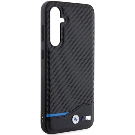 Etui BMW Leather Carbon na Samsung Galaxy S23 FE - czarne