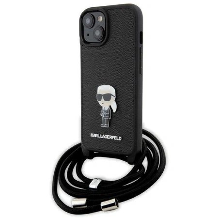 KARL LAGERFELD ETUI CROSSBODY DO IPHONE 15 14 13 HARDCASE SAFFIANO MONOGRAM