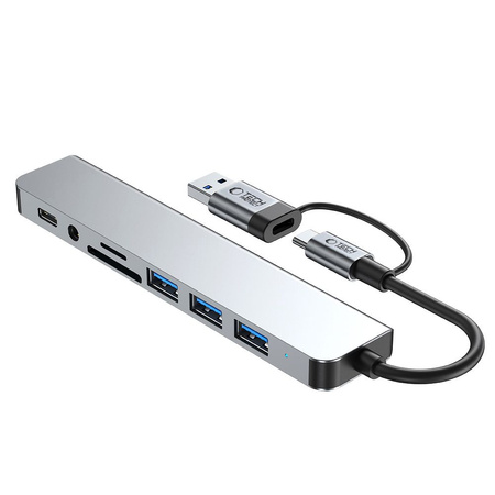 TECH-PROTECT HUB ADAPTER PRZEJŚCIÓWKA 8W1 TYPE-C DO WINDOWS LAPTOP USB 3.0
