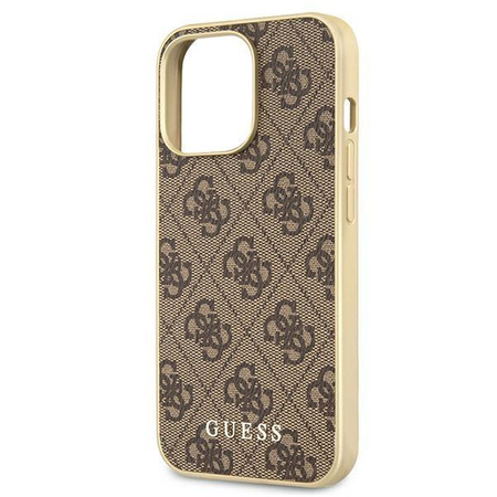 Guess GUHMP13LG4GB iPhone 13 Pro / 13 6,1" brązowy/brown hard case 4G Collection Magsafe