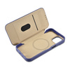 iCarer CE Premium Leather Folio Case skórzane etui iPhone 14 Plus z klapką magnetyczne MagSafe jasnofioletowy (WMI14220715-LP)
