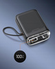 INNOSTYLE MINI POWERBANK 10000MAH 2X USB-C TYP C 33W ROZWIJANY KABEL USB-C