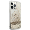 GUESS ETUI HARD CASE DO IPHONE 13 PRO MAX 6,7 ZŁOTY LIQUID GLITTER 4G