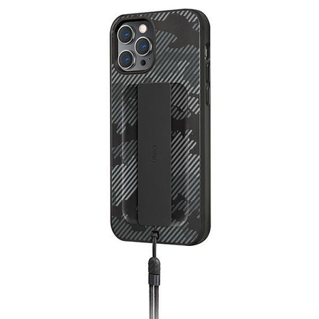 Etui Uniq Heldro na iPhone 12 Pro Max czarny moro/charcoal camo Antimicrobial