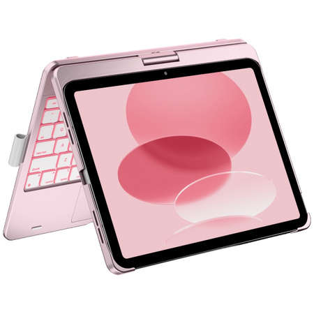Etui Typecase Flexbook Touch z klawiaturą do iPad 11" (A16) 2025 / iPad 10.9" 2022 jasno różowy