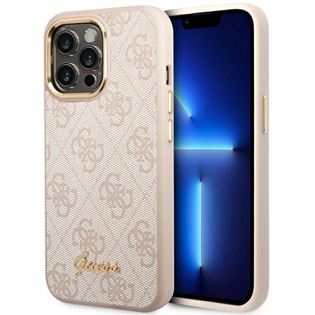 GUESS ETUI DO IPHONE 14 PRO 6,1 HARD CASE Z LOGO VINTAGE GOLD ELEGANCKIE 4G