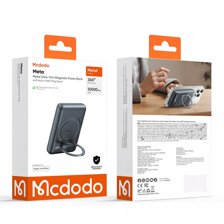 MCDODO POWERBANK INDUKCYJNY DO IPHONE ZE STOJAKIEM MAGSAFE 10000MAH USB-C