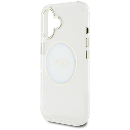 GUESS ETUI IML METAL COLORED CIRCLE DO MAGSAFE IPHONE 16 LOGO CLASSIC