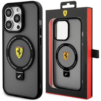 Etui Ferrari Ring Stand 2023 Collection MagSafe do iPhone 15 - czarne