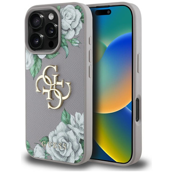 GUESS ETUI POKROWIEC DO IPHONE 16 PRO MAX WYSOKOGATUNKOWY MATERIAŁ 4G LOGO