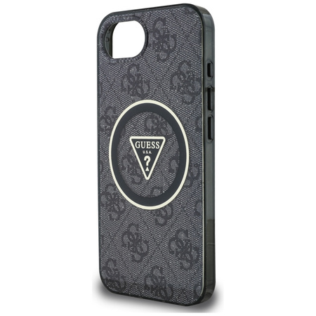 GUESS ETUI IML METAL GLITTER 4G CIRCLE TRIANGLE DO MAGSAFE DO IPHONE 16E
