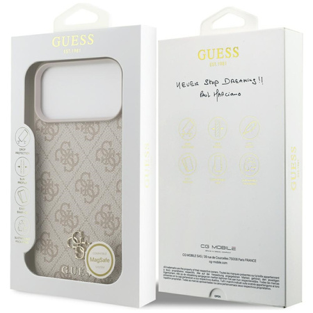 Etui Guess 4G Small 4G and Classic MagSafe do iPhone 17 Pro Max różowy