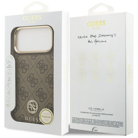 GUESS ETUI 4G STRASS LOGO DO IPHONE 17 PRO MAX MAGSAFE Z OCHRONĄ