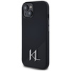 KARL LAGERFELD ETUI SILICONE SHADOW DO IPHONE 15 Z METALOWYM LOGO I OCHRONĄ