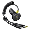 BASEUS ŁADOWARKA SAMOCHODOWA CIRCULAR 60W Z USB-A USB-C DO LIGHTNING
