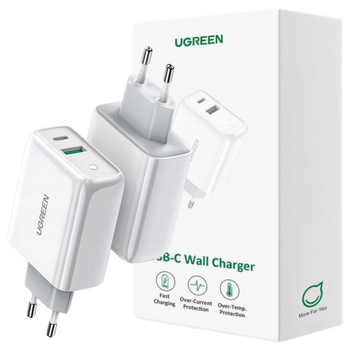 UGREEN ŁADOWARKA USB TYP C USB A DO IPHONE IPAD SAMSUNG 36W QUICK CHARGE PD