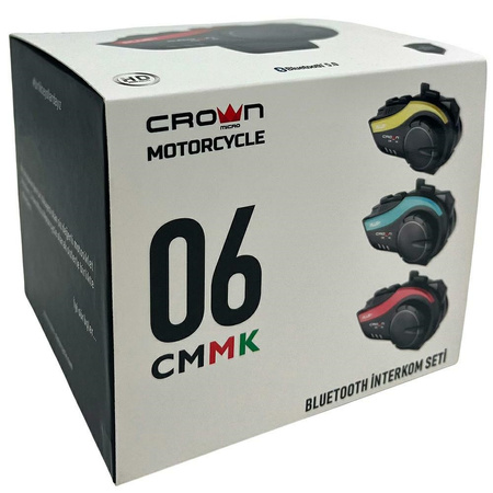 Interkom motocyklowy Crown CMMK-06       Bluetooth 5.0 czarny